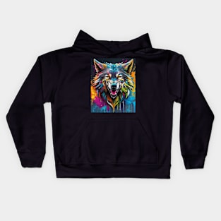 Painted Wolf Kids Hoodie